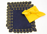 Luxury Navy Square (Set of 4)